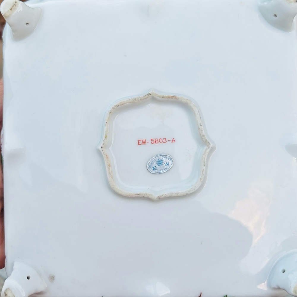 Vintage EW Japan Autumn glory jewelry dish fine China - Picture 10 of 10